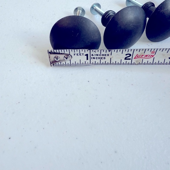 Set of 14 Dark Grey Industrial Look Cabinet Knobs - Picture 3 of 5